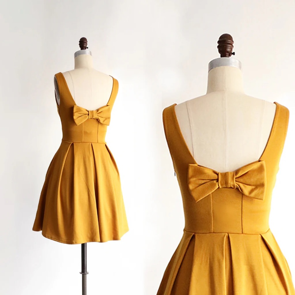 Apricity: JANUARY Dress in mustard